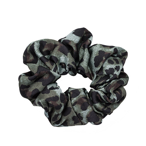 Scrunchie, leopardin harmaa/vihreä