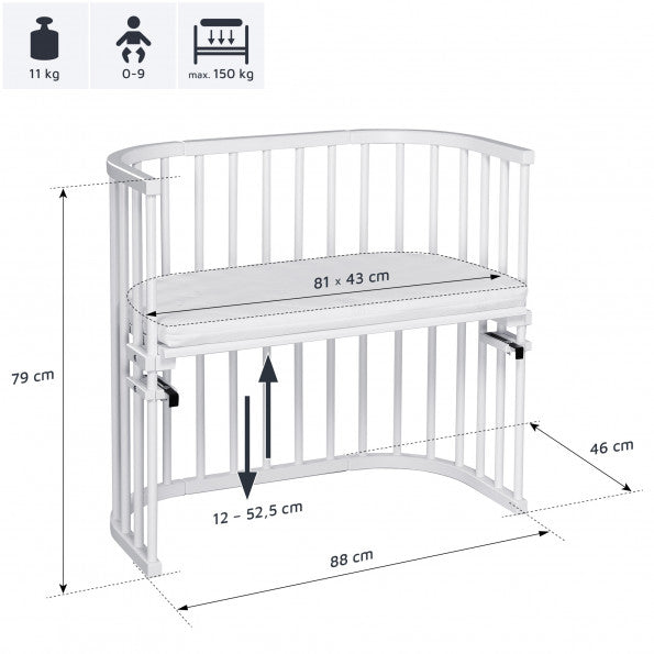 Babybay Original Co-sleeper -sänky - valkoinen