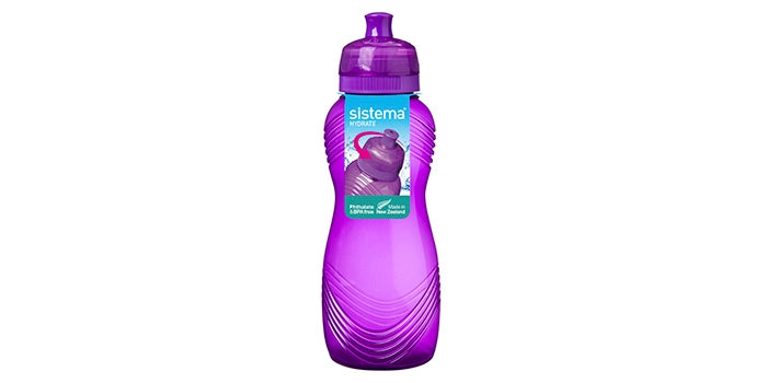 Juomapullo aaltokuviolla - Violetti (600 ml)